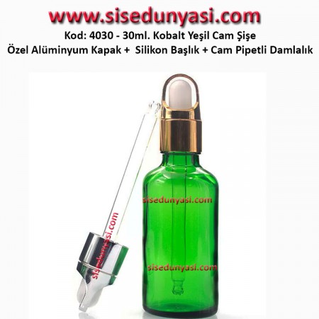 30ml yesil damlalık sisesi